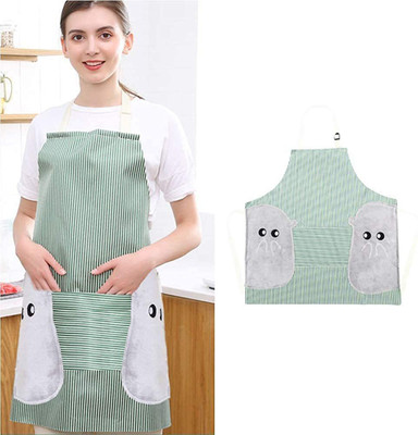Spatlus Polyester Chef's Apron - Free Size(Green, Single Piece)
