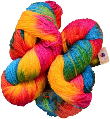 Simi Enterprise Represents Ganga Glow Knitting Yarn Wool, Rainbow 300 gm . Art-CJE