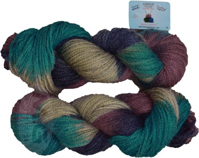 Simi Enterprise Represents Ganga Glow Knitting Yarn Wool, Teal Mix 300 gm . Art-CJJ