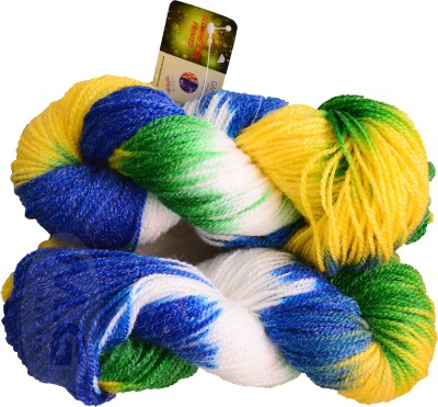 KNIT KING Represents Ganga Glow Knitting Yarn Wool, Blue Parrot 300 gm . Art-CJC