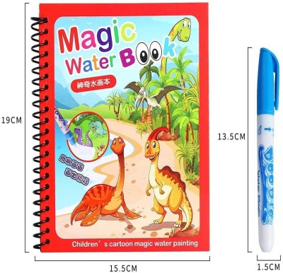Dhanshika Reusable Magic Water Book For Painting Children'S Cartoon Images With Water Pen