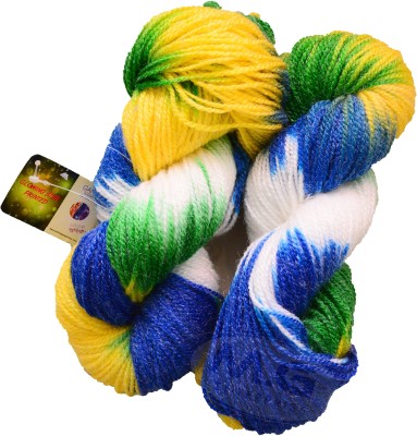 KNIT KING Represents Ganga Glow Knitting Yarn Wool, Blue Parrot 400 gm . Art-CJC