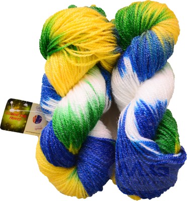 KNIT KING Represents Ganga Glow Knitting Yarn Wool, Blue Parrot 200 gm . Art-CJC