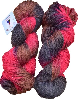 M.G Enterprise Represents Ganga Glow Knitting Yarn Wool, Mehroon 400 gm . Art-BII