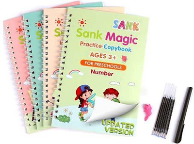 ParthMart Magic Smart Book for Kids Reusable Practice with 1 Pen and 5 Refills - Drawing