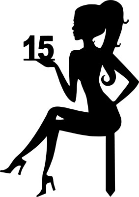 ubuntu Sitting Girl Number Cake Topper Cake Topper(Matte Black Pack of 1)