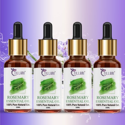 tillari Rosemary Essential Oil for skin,Body & Hair Nourishment 30ML-Pack of 4(120 ml)