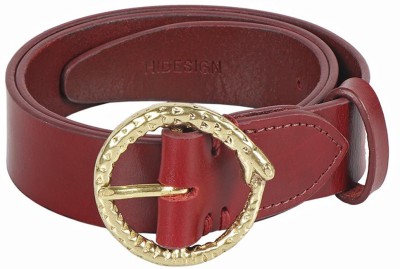 HIDESIGN Women Casual Red Genuine Leather Belt