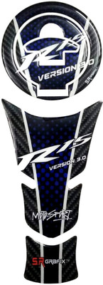 S.R Grafix V3 Black blue Bike Tank Pad