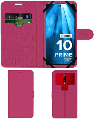 ACM Flip Cover for Mi Redmi 10 Prime 2022(Pink, Cases with Holder, Pack of: 1)