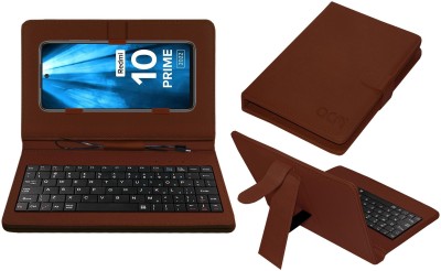 ACM Keyboard Case for Xiaomi Redmi 10 Prime 2022(Brown, Cases with Holder, Pack of: 1)