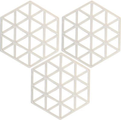Spatlus Hexagon Reversible PVC Coaster Set(Pack of 3)