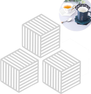 Spatlus Hexagon Reversible PVC Coaster Set(Pack of 3)