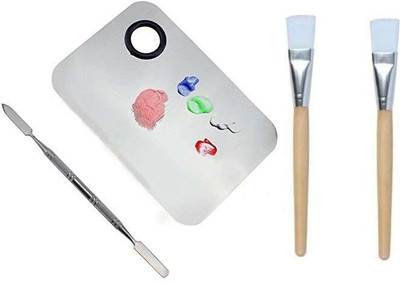 Lusty soul COMBO OF 2 PIECE FACEPACK BRUSH AND MAKEUP MIXXING PALLETTE(3 Items in the set)