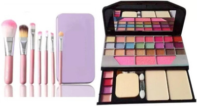 Jollity Kajal with Set of 7 Makeup Brushes with Storage(2 Items in the set)
