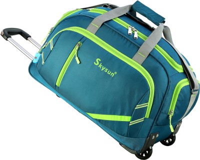 Skysun 24 Inch Travel Duffel Trolley Bag With Wheels-Green Duffel With  Wheels (Strolley) - Price History