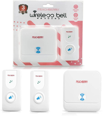 PEACHBERRY Wireless Remote Door Bell for home/office/hotel range up to 25 meter Wireless Door Chime(1 Tune)