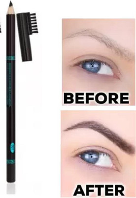AMOSFIA Smudge Proof & Water Proof Black Eyebrow Definer Pencil(BLACK)