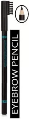 AMOSFIA Waterproof & Long lasting Black Eyebrow Pencil With Brush(BLACK)