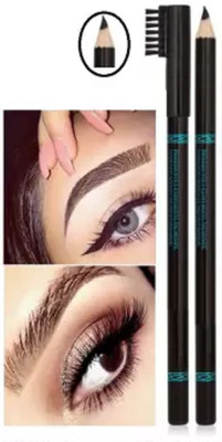 Aylily Waterproof Eyebrow Pencil with Brush pack of - 1(Black)