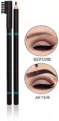 Neycare New Waterproof Eyebrow Pencil with Brush pack of - 1(BOLD BLACK)