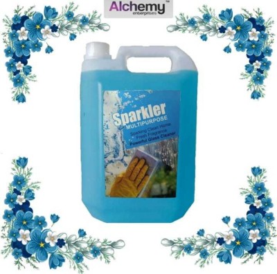 Alchemy enterprises Sparkler Multipurpose Glass Cleaner With Sea Blue Fragrance(5 L)