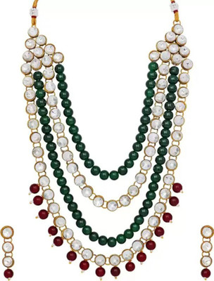 Harshi creation Alloy Gold-plated Multicolor Jewellery Set(Pack of 1)