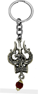 AFH Om Trishul Damaru Rudraksha Decorative Gifting Key Chain Key Chain