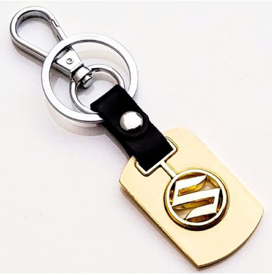 ravariya graphics LEATHER AND STEEL KEYCHAIN & KEYRINGS FOR MARUTI SUZUKI.... Key Chain