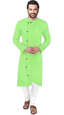 GOIORTY Boys Solid Straight Kurta(Green)