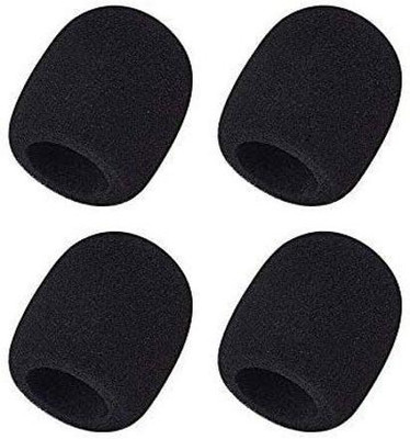 RODZ 4 Pcs Handheld Stage Microphone Windscreen Foam Mic Cover Black(Black)