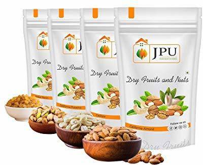 JPU Super Saver Dry Fruit Combo Pack 1kg Almonds, Cashews, Raisins, Pistachios