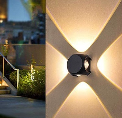 Markit Easy Outdoor Lighting - Exterior Wall Light for Porch & Patio - Up and Down Waterproof Light - Suitable for Garden, Terrace, Courtyard, Garage (2x3W - Diamond) (12WATT 4MARKIT EASY IP-65 Waterproof LIGHTAVERSE IP-65 Waterproof 12W LED Outdoor UP Down Left Right Wall Light - Warm White (Yellow