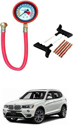 FKOK Car Tyre Puncture Repair Kit And Tyre Air Pressure Gauge For X3 Tubeless Tyre Puncture Repair Kit