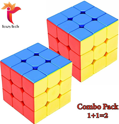 Boomani 3x3x3 High speed Cube Designed for smooth & Faster Movements(2 Pieces)