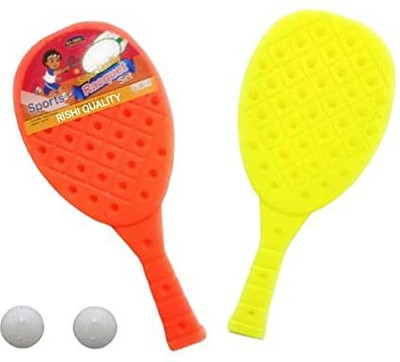 KANGROO Racket Set with 2 Ball for Kids Plastic Table Tennis Badminton (Small Size) Multicolor Strung Badminton Racquet(Pack of: 2, 200 g)