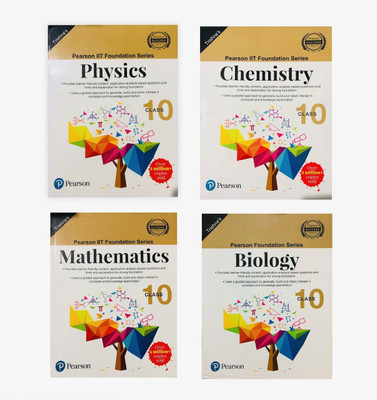 Pearson Foundation Series |Iit Jee|Neet| Physics, Chemistry, Maths & Biology For Class 10 | PCMB Combo(Paperback, Trishna's)