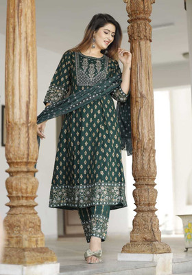 Kurtee King Printed Kurta, Palazzo & Dupatta Set