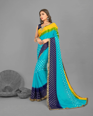 80% OFF on LAHEJA Printed Bandhani Silk Blend Saree(Dark Blue, Light Blue, Yellow) 80% OFF on LAHEJA Printed Bandhani Silk Blend Saree(Dark Blue, Light Blue, Yellow)