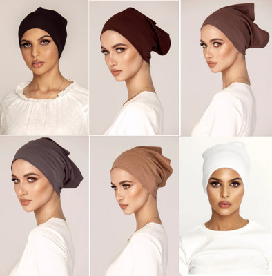 AEDO PEDO Solid Skull Cap Cap(Pack of 6)
