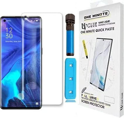 Gorilaa Nano Glass for One Minute Quick Paste UV Tempered Glass For Oppo Reno 4 Pro [1 Pack] Proper Size Screen Protector High Clear Quick Paste [9H Hardness] [Bubble Free]-Clear(Pack of 1)