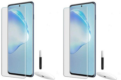NIMMIKA ENTERPRISES Nano Glass for Samsung Galaxy S20(Complete coverage | High-quality material | Ultra-thin design | UV-curing process | Superior clarity and brightness | Enhanced touch sensitivity)(Pack of 2)