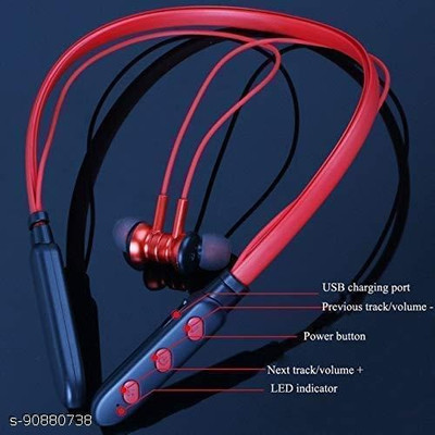 B11 Wireless Neckband Bluetooth Bluetooth Headset(MULTICOLOUR, In the Ear)