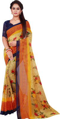 Suntex Printed Bandhani Georgette Saree(Blue)