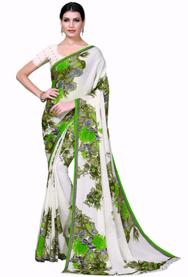 SMAI Self Design Bandhani Art Silk Saree(Light Green)