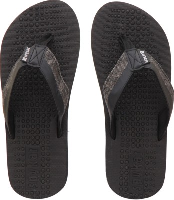 Spykar Men Flip Flops(Grey, Black , 6)