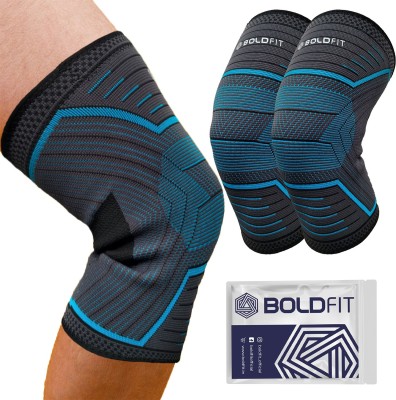BOLDFIT Knee Cap For Pain Relief Guard Brace Band Gym Knee Support Sleeve Pad Belt Wrap Knee Support(Blue)