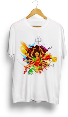 OikotaanTees Graphic Print Men Round Neck White T-Shirt