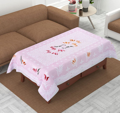 Sparklings Cotton 4 Seater Paisley Table Cover(Pink)
