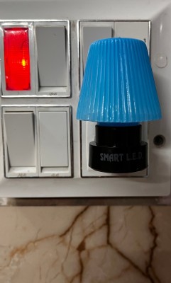 DONERIA Plug & Play Energy Saving Night Lamp 0.5w (10 cm, BLUE) PACK OF 1 Night Lamp(10 cm, Blue)